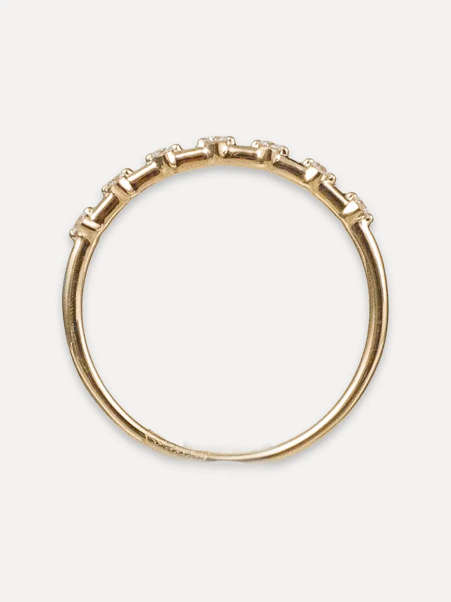 14K Diamond Seven Sisters Ring
