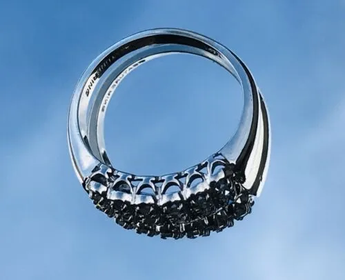 14k White Gold 585 .24 cttw Round Diamond Ring Size 6.5