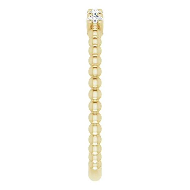 14K Yellow 1/6 CTW Lab-Grown Diamond Stackable Ring