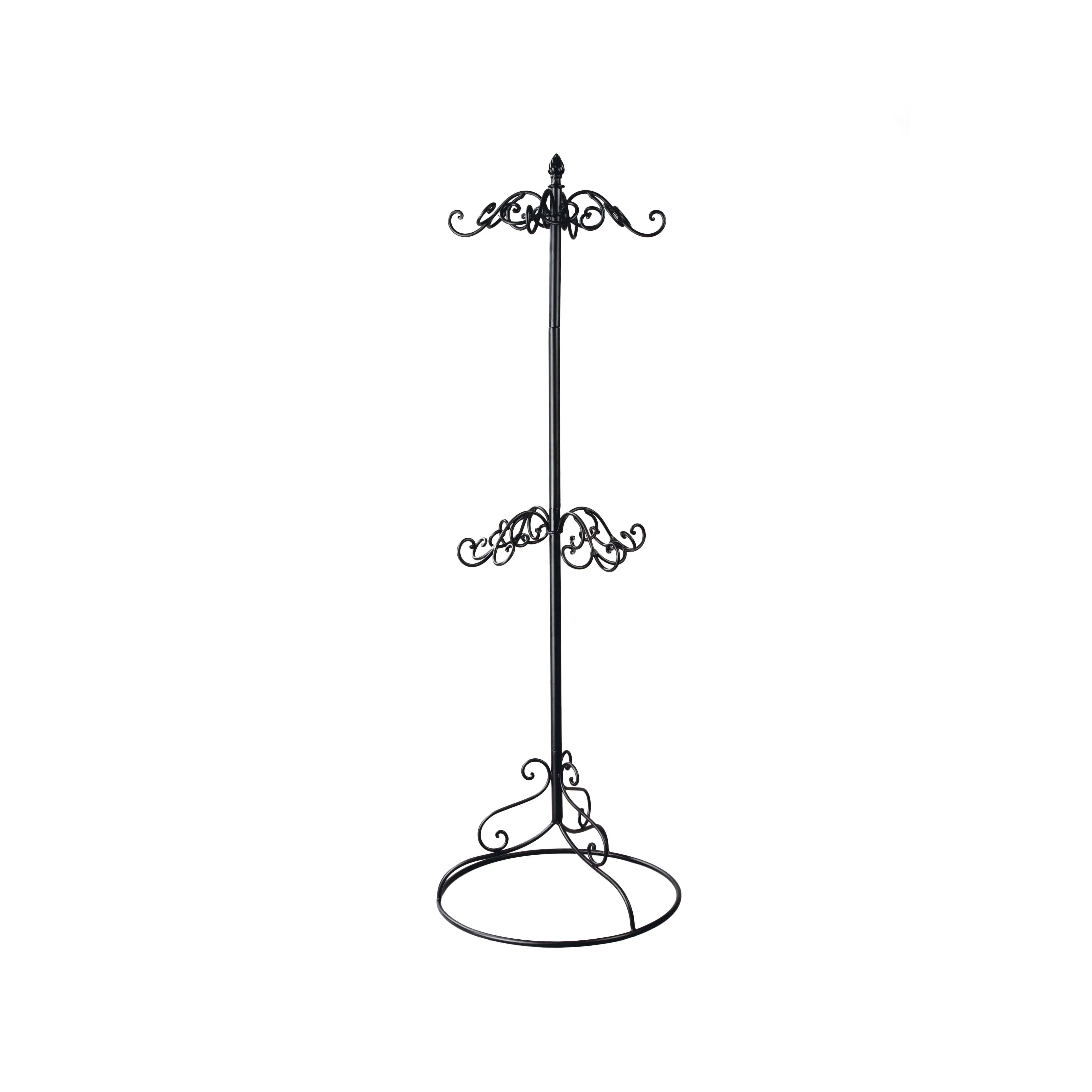 2 Tier Black Metal Scarf or Purse Display Tree