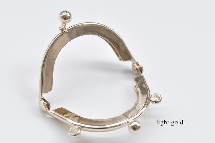 2" Purse Frame Mini Coin Purse Frame Glue-In Style 5cm x 3cm Bronze/ Light Gold/ Matte Gold/ Matte Silver
