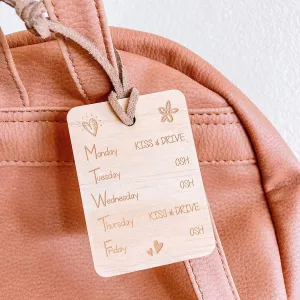After School Reminder Bag Tag