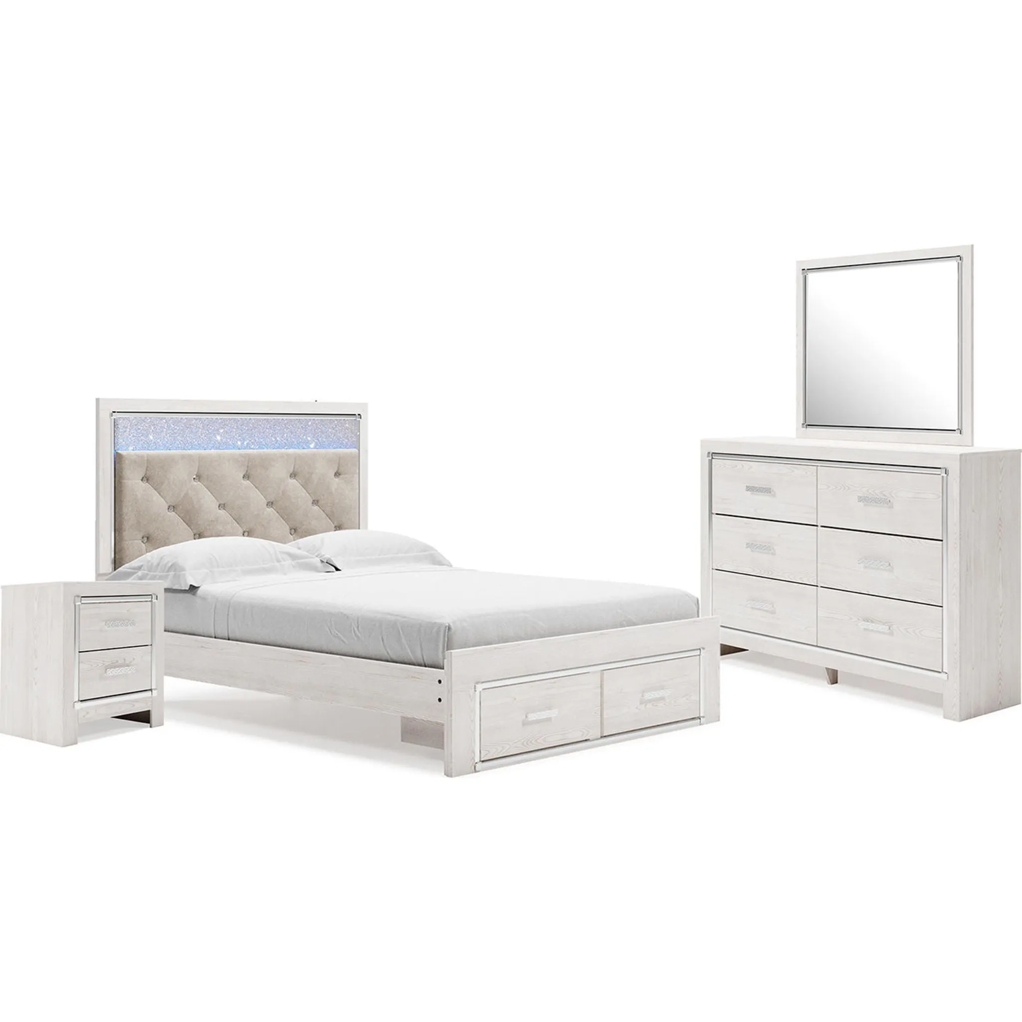 Altyra 6 Piece Queen Storage Bedroom - White