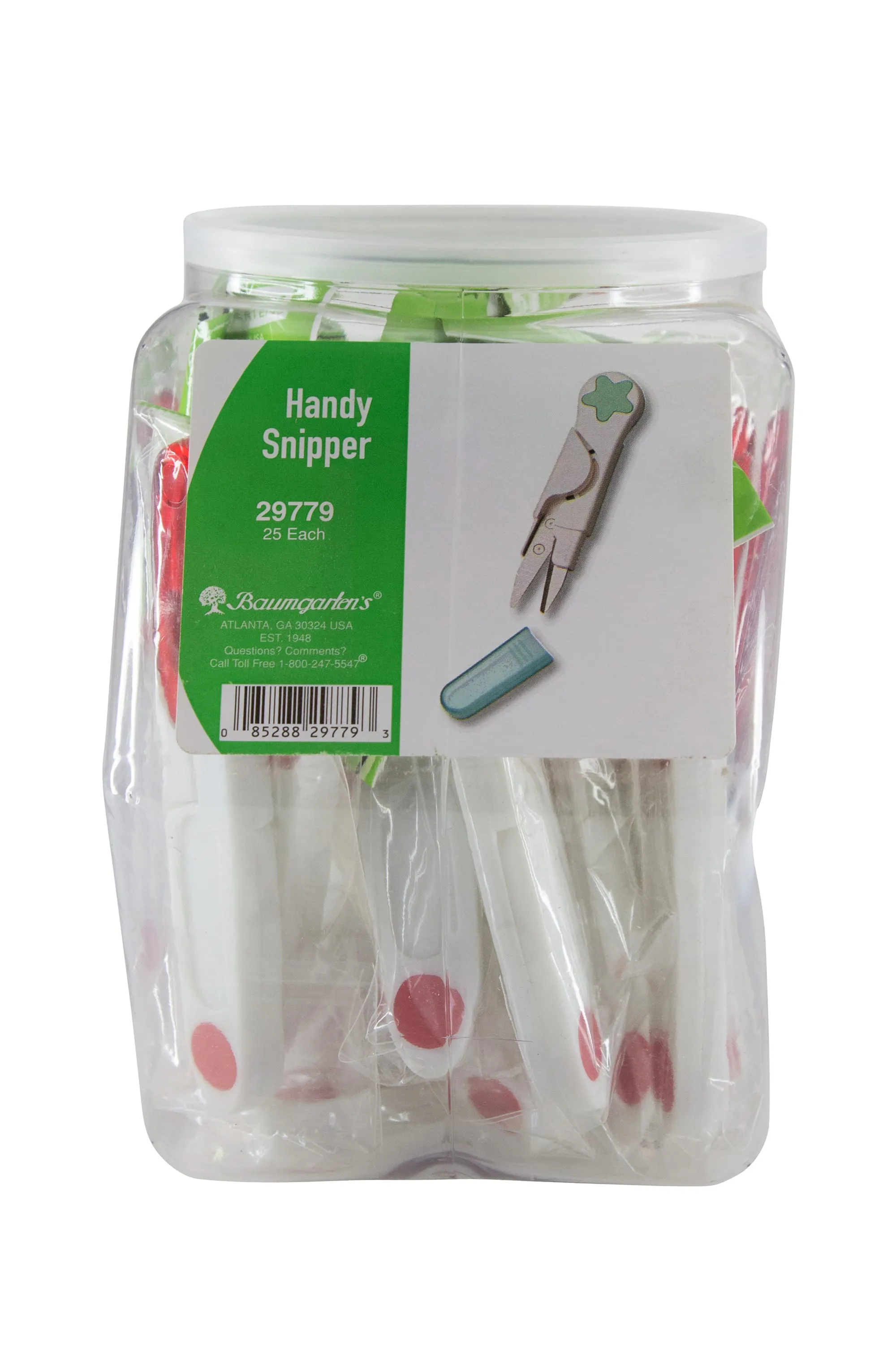 Baumgartens Handy Snippers Hexagonal Tub Display of 25 ASSORTED Colors (29779)