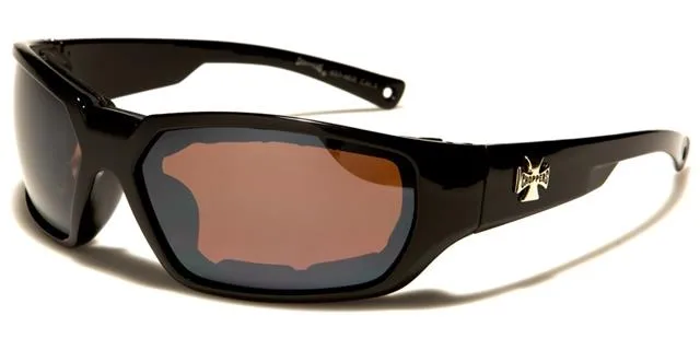 Black Choppers Motorcycle Goggles Sunglasses with Foam Padding