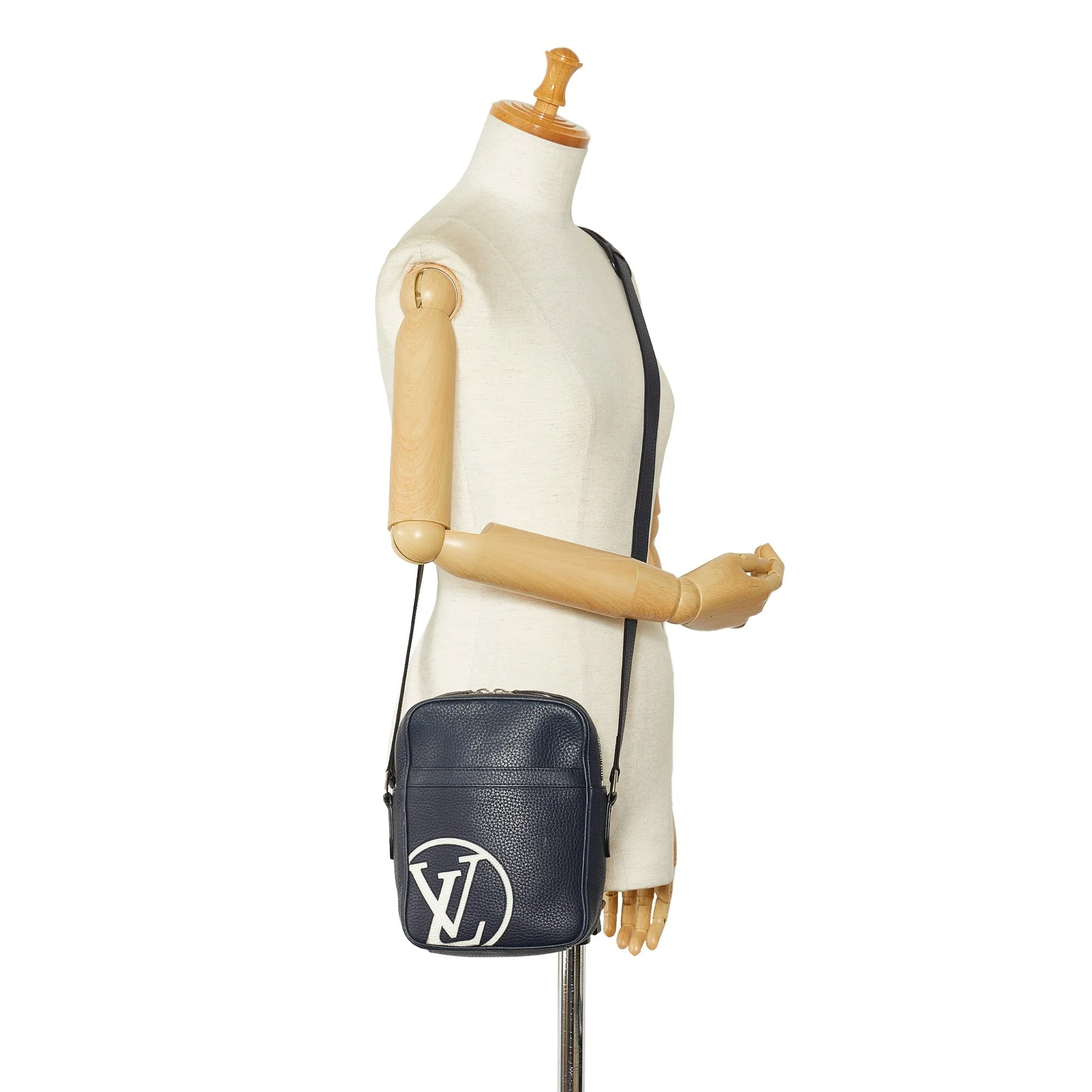 Blue Louis Vuitton Taurillon Danube LV Circle  PM