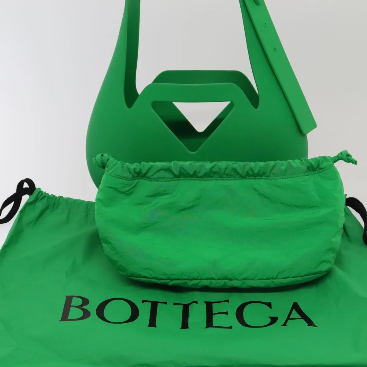 Bottega Veneta Green Plastic Bag