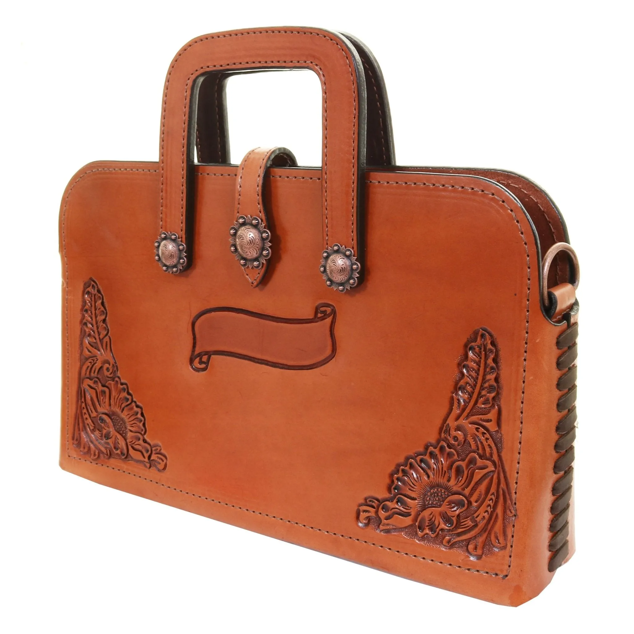 BRIEFCASE22 - Chestnut Floral Briefcase