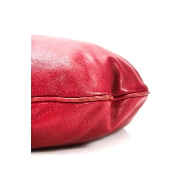 Burberry Pursesdesigner Purses Red Leather With Nova Check Lining Hobo Bag