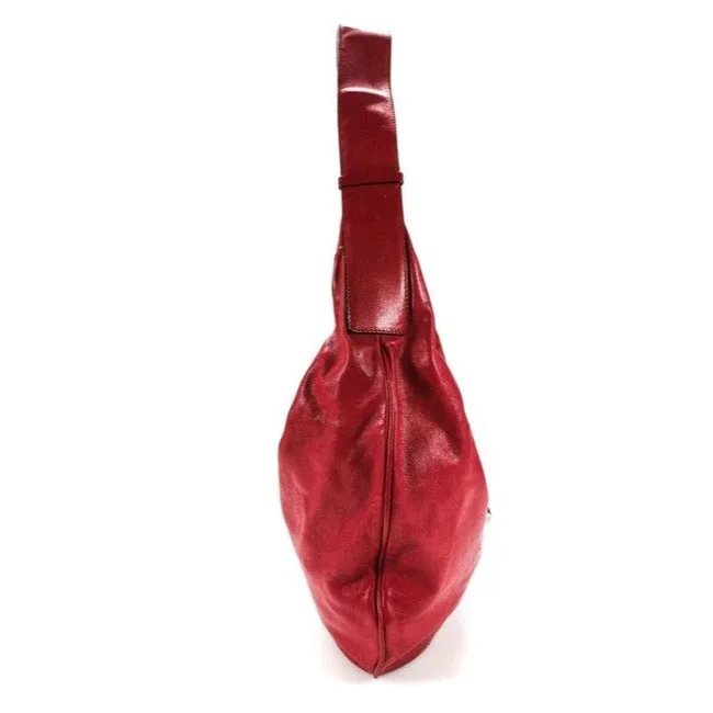 Burberry Pursesdesigner Purses Red Leather With Nova Check Lining Hobo Bag