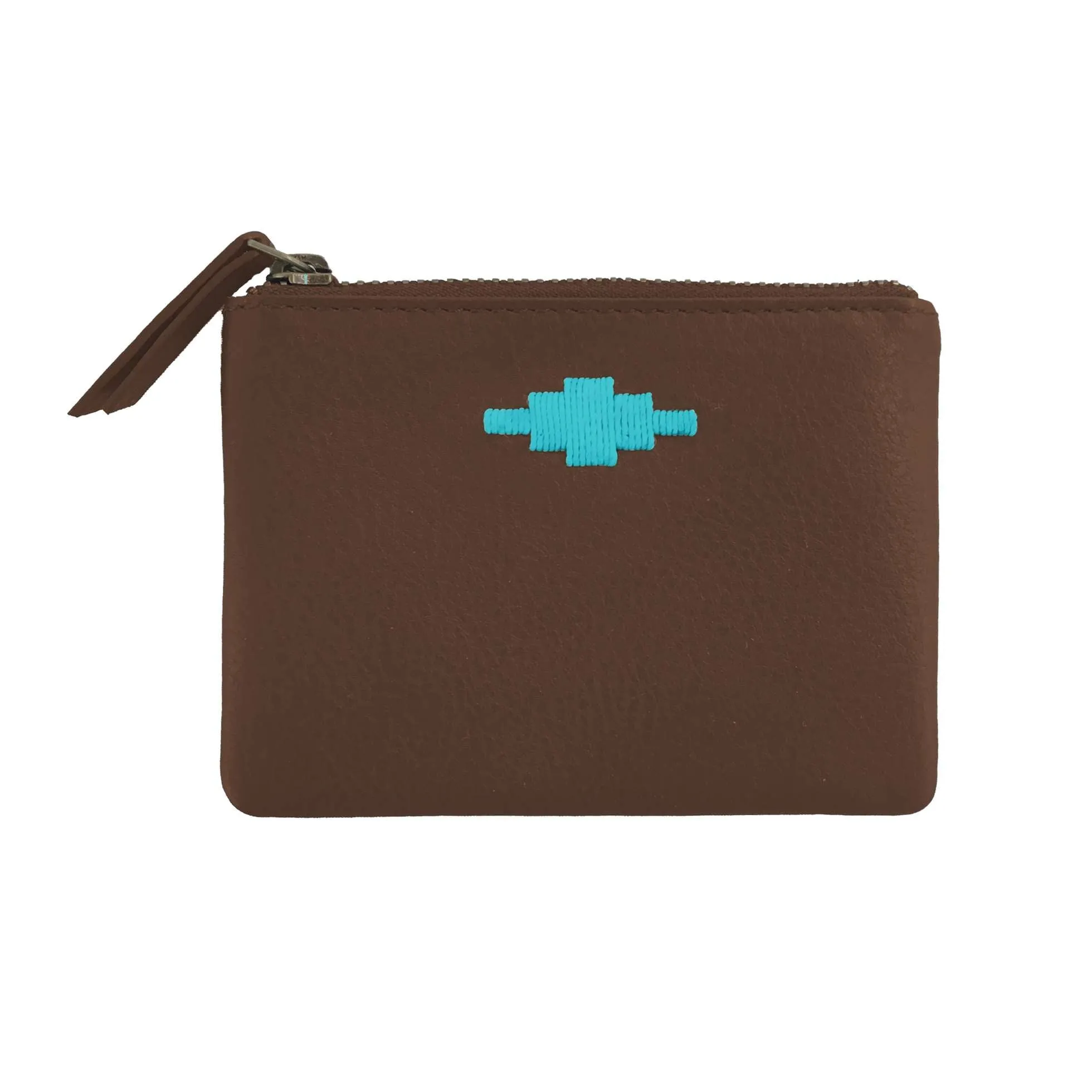 'Cambio' Pouch Purse - Brown Leather