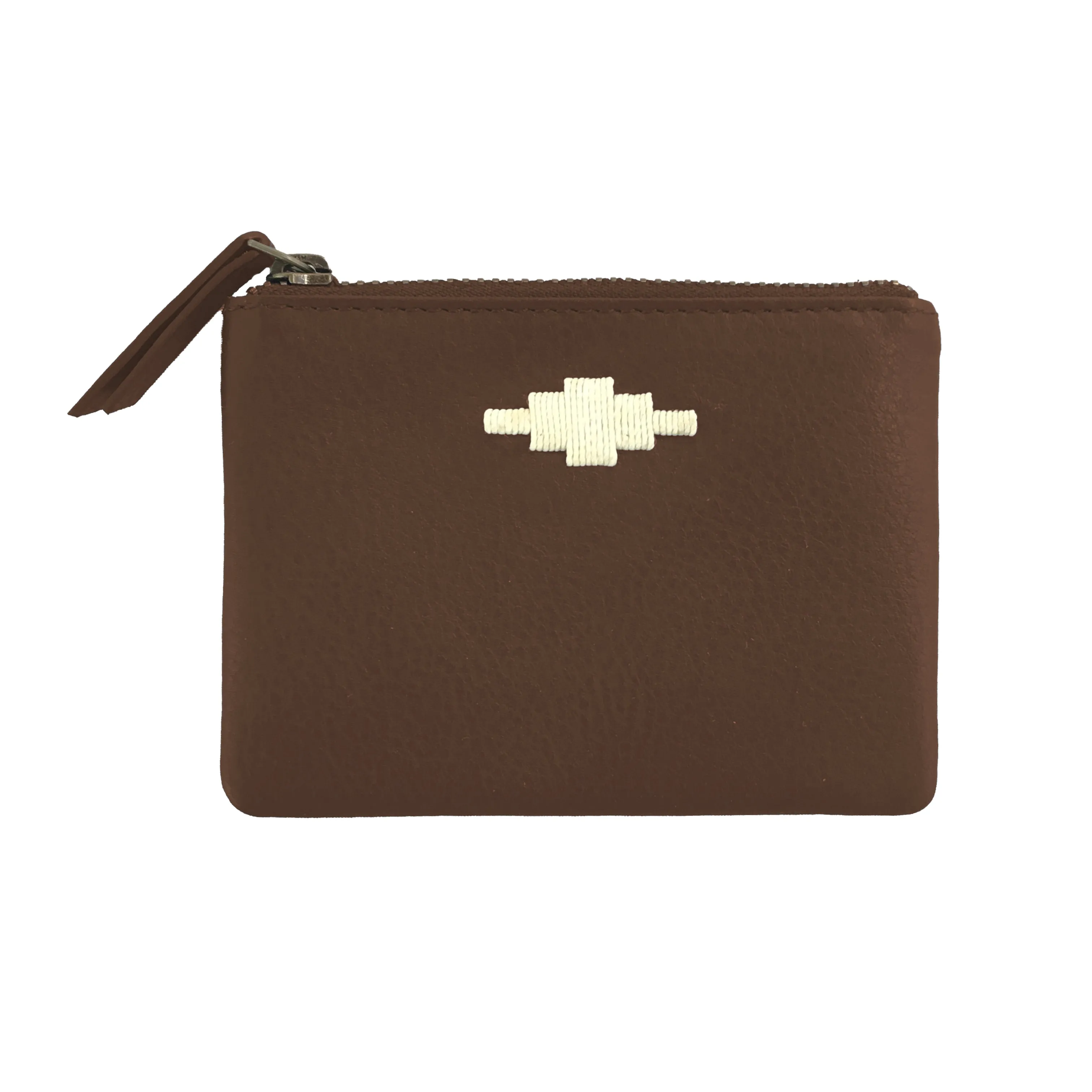 'Cambio' Pouch Purse - Brown Leather