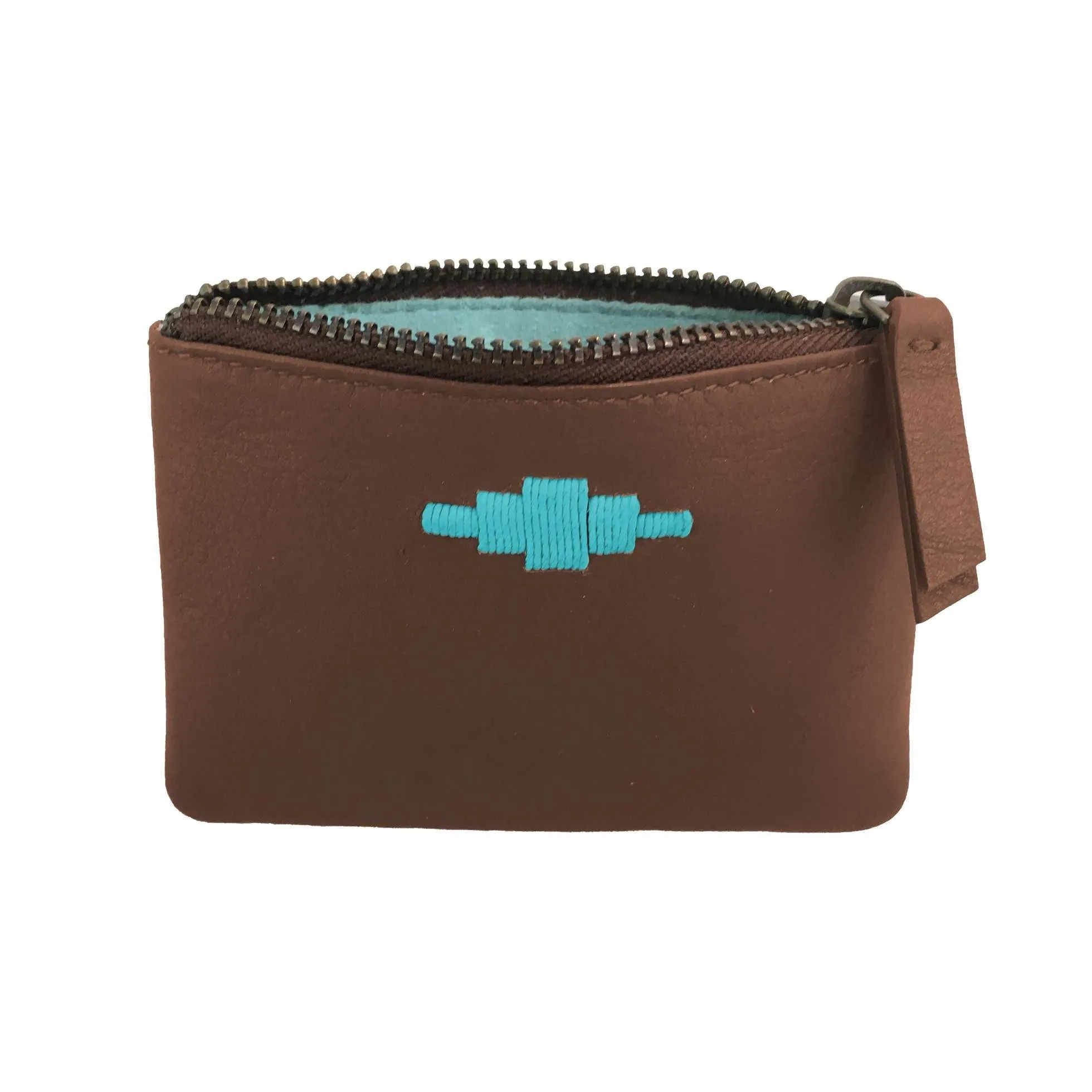 'Cambio' Pouch Purse - Brown Leather