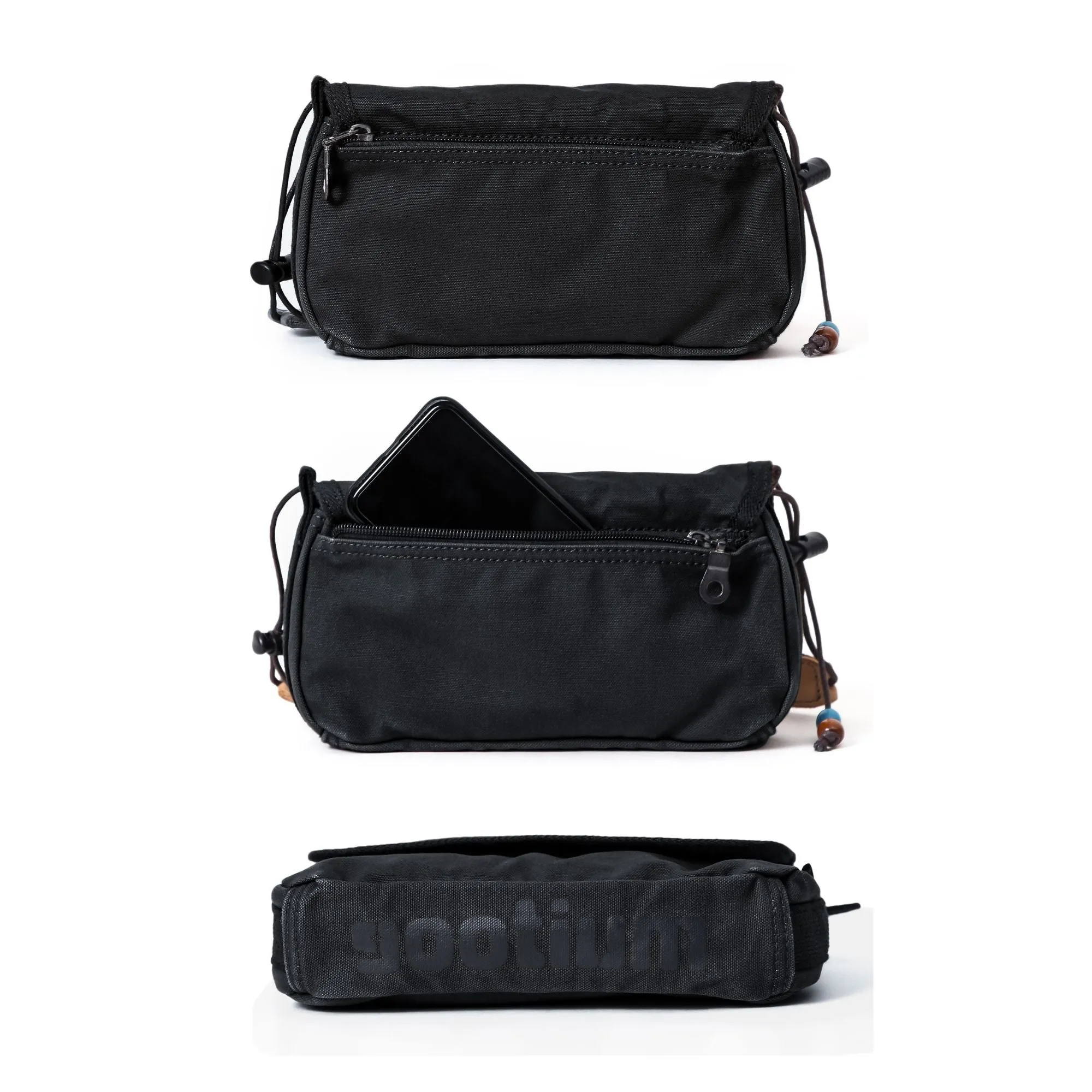 Canvas Zippered Flap Purse #G2004