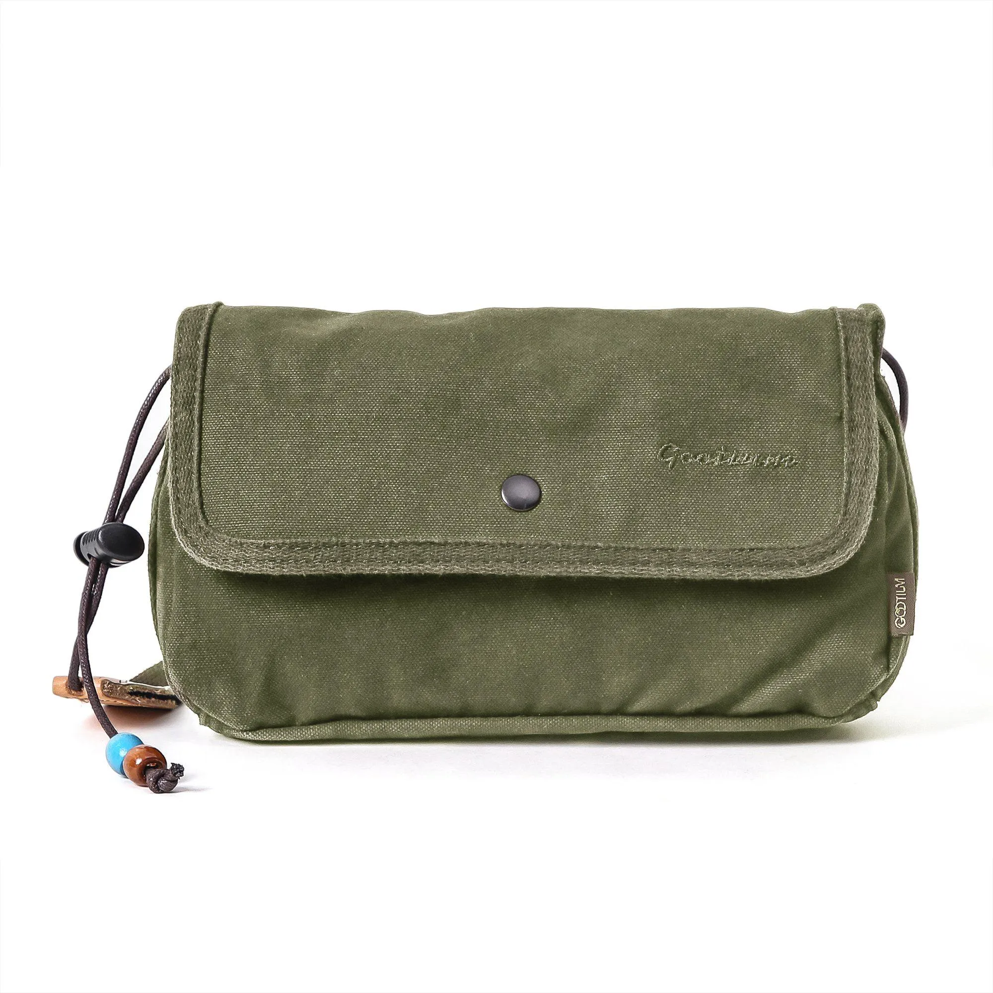Canvas Zippered Flap Purse #G2004