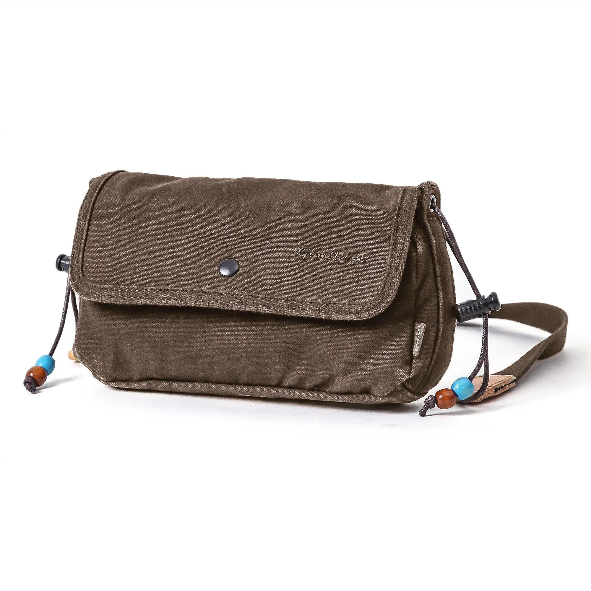 Canvas Zippered Flap Purse #G2004
