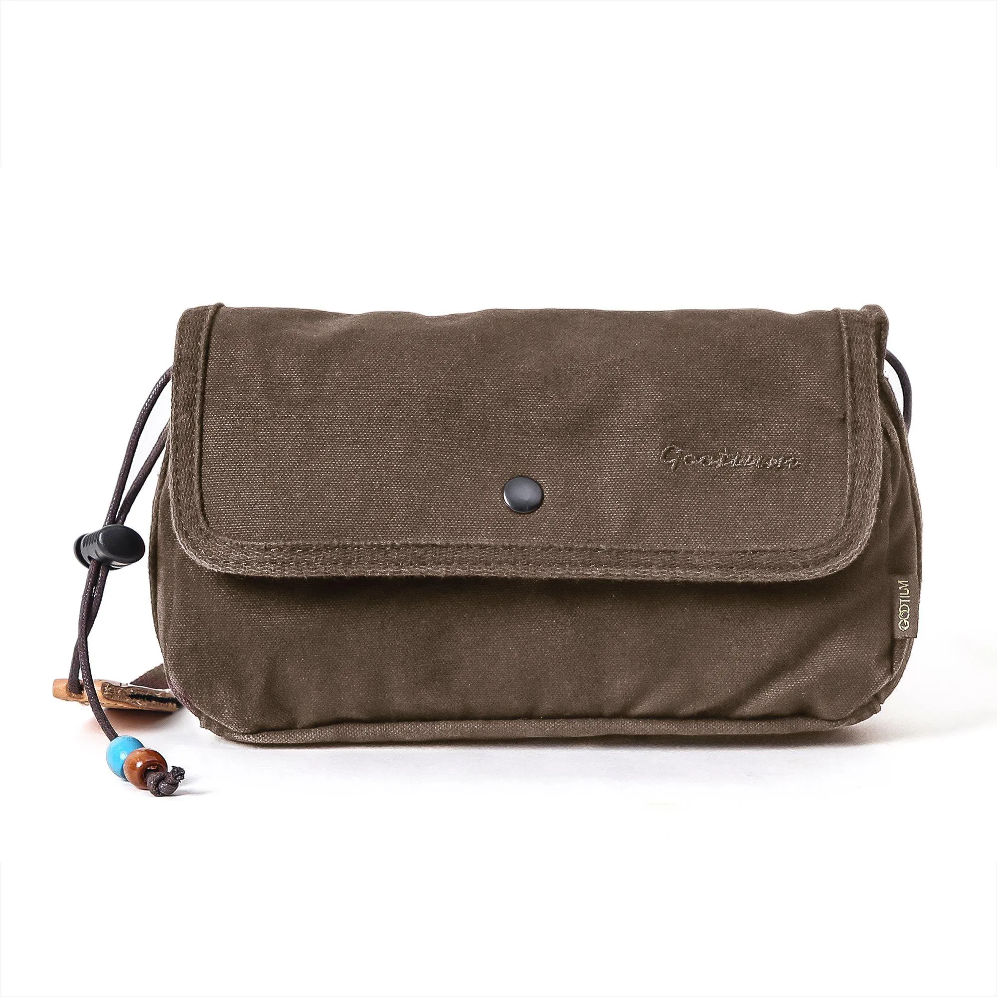 Canvas Zippered Flap Purse #G2004