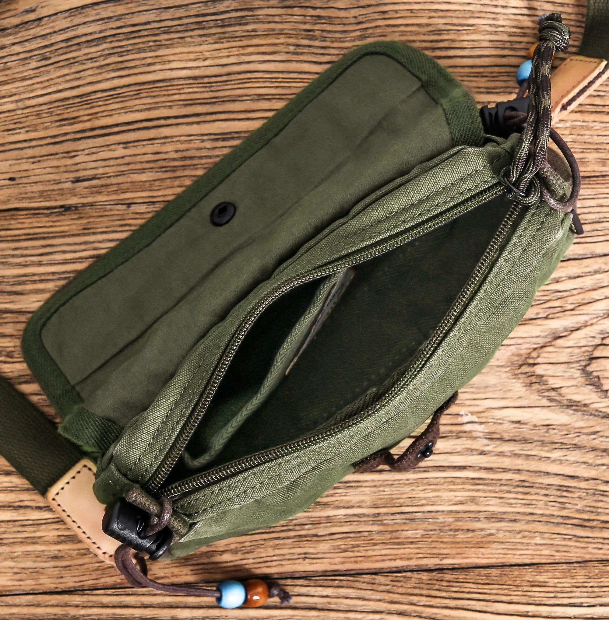 Canvas Zippered Flap Purse #G2004