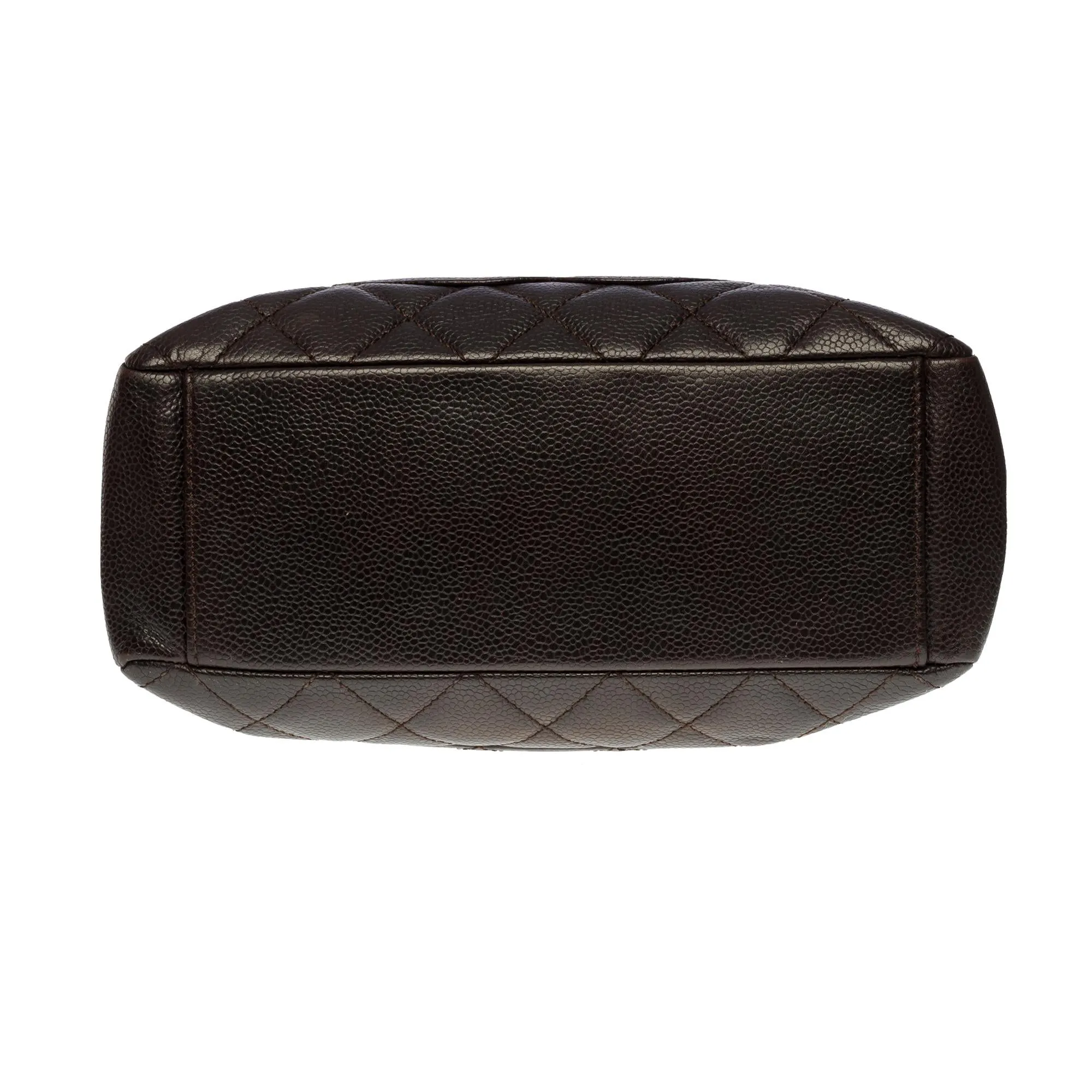 CHANEL Amazing Petit Shopping Tote bag [PST] in brown Caviar quilted leather, SHW