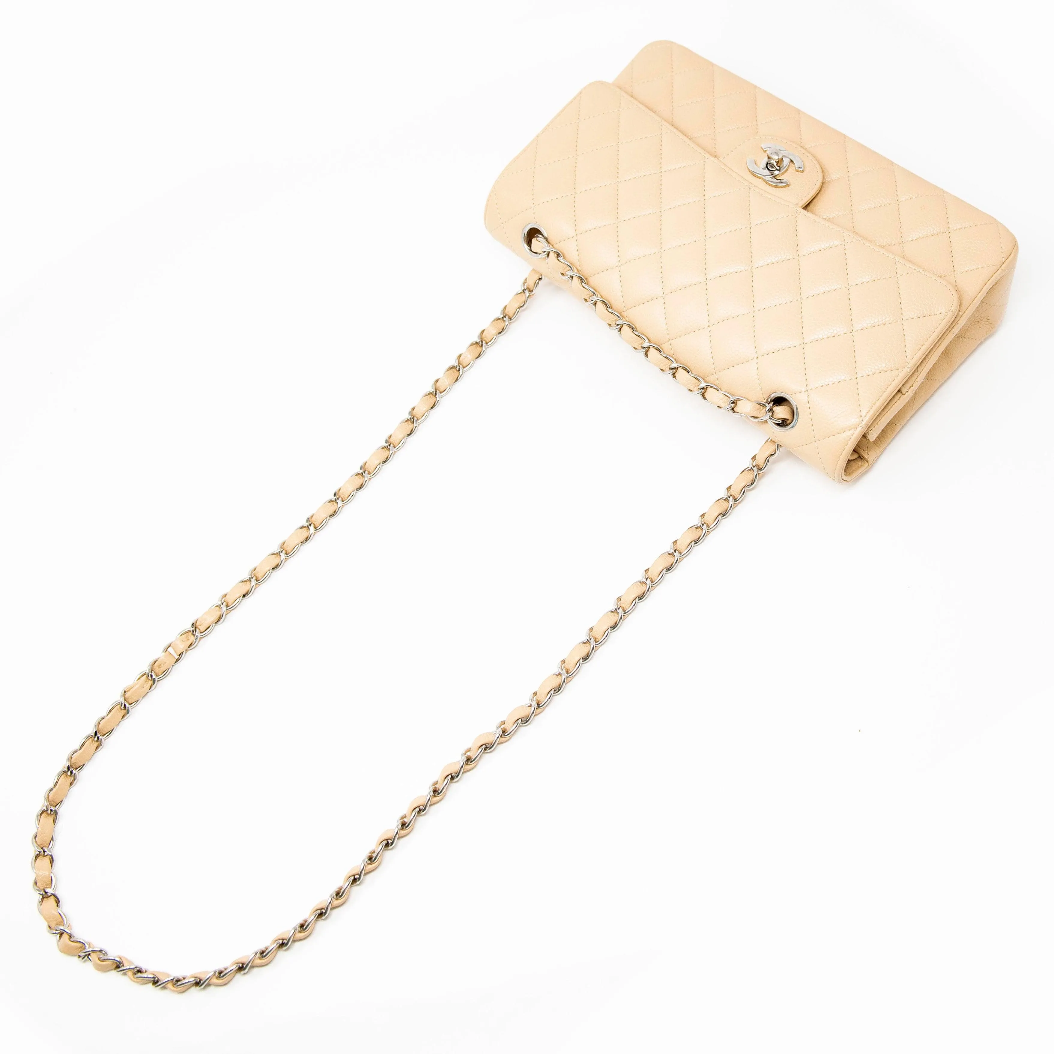 Chanel Beige Medium Classic Flap