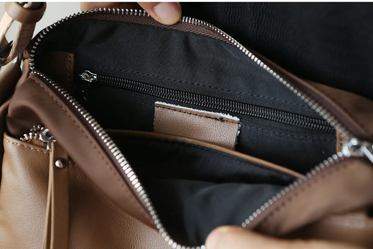 Chic Womens Black Nylon Crossbody Bag With Leather Small Shoulder Bags For Women