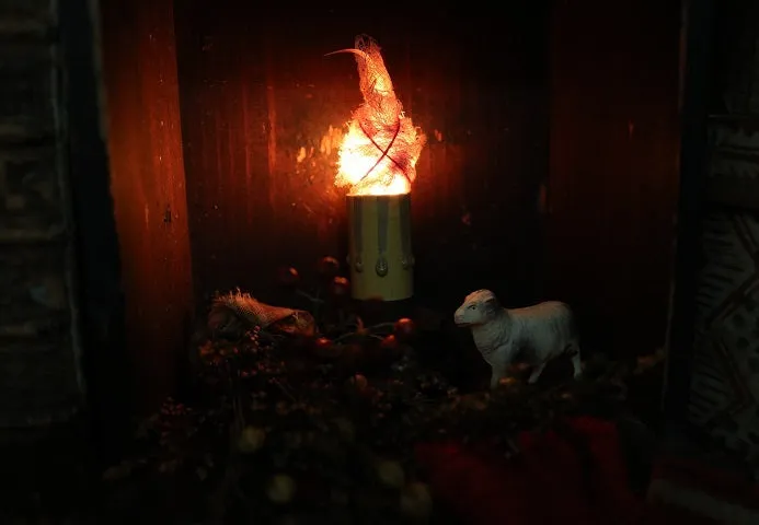 Clock shelf Candleholder Unique