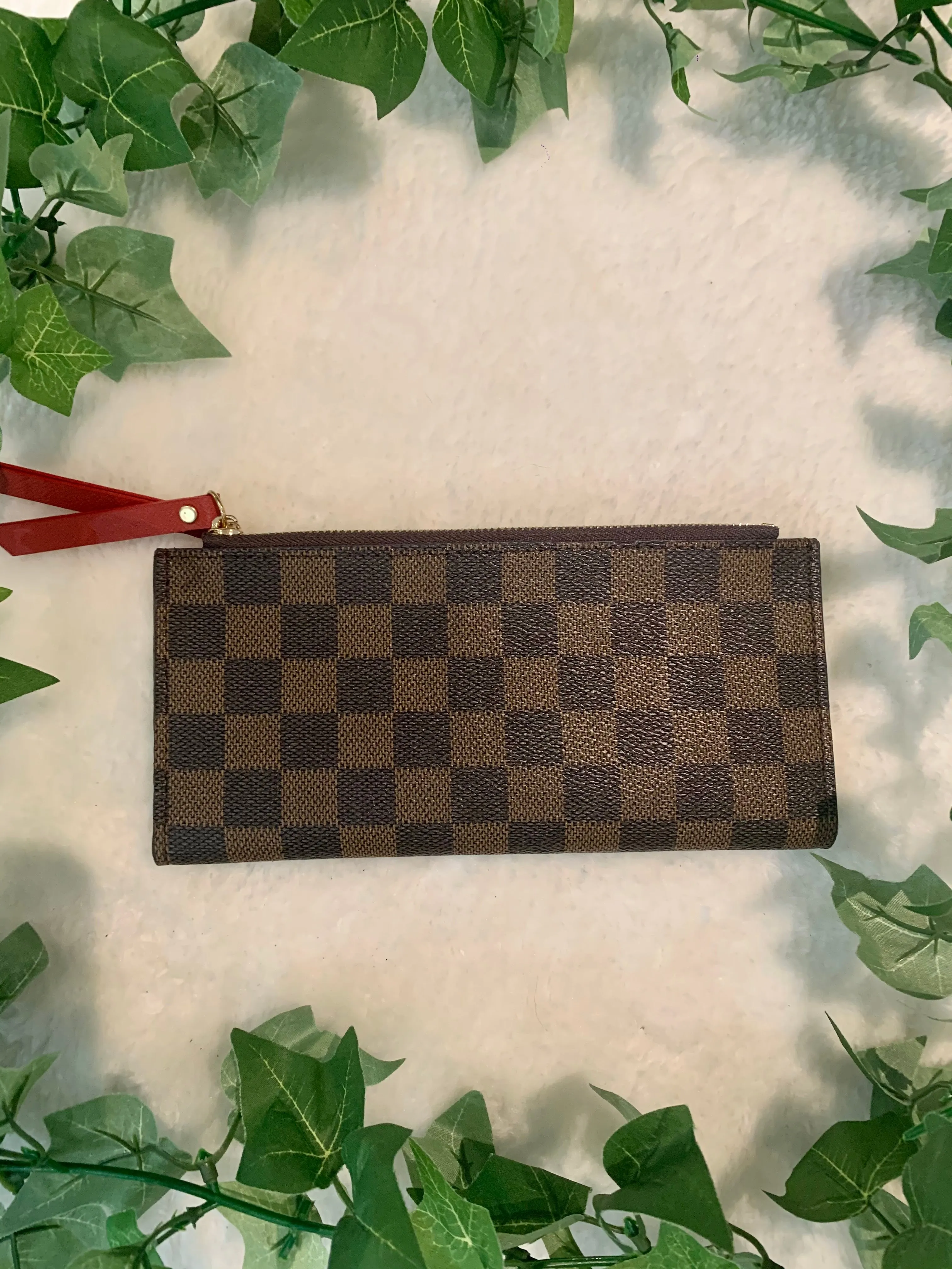 Coffee check ladies wallet purse