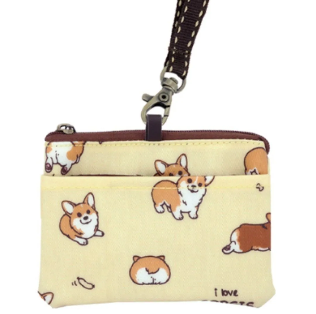 Cream Corgi Puppy Card & Coin Purse