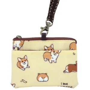 Cream Corgi Puppy Card & Coin Purse
