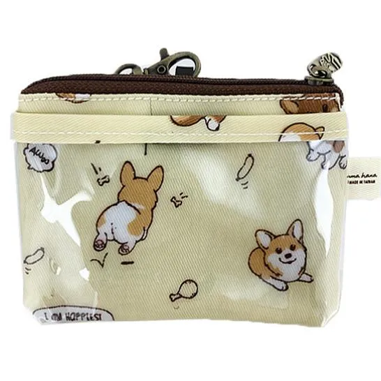 Cream Corgi Puppy Card & Coin Purse