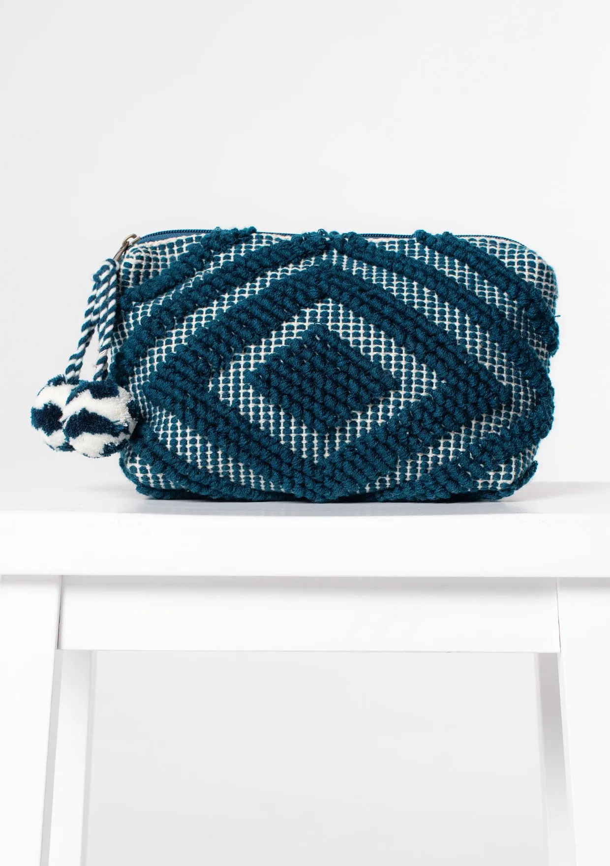 Diamond Motif Makeup Bag