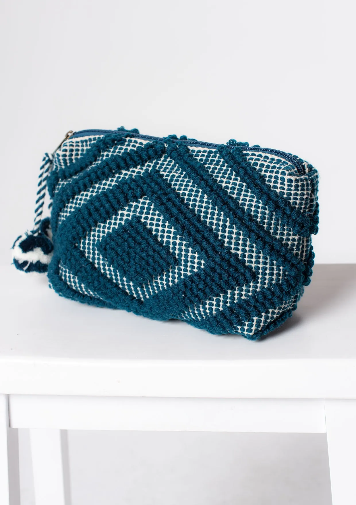 Diamond Motif Makeup Bag