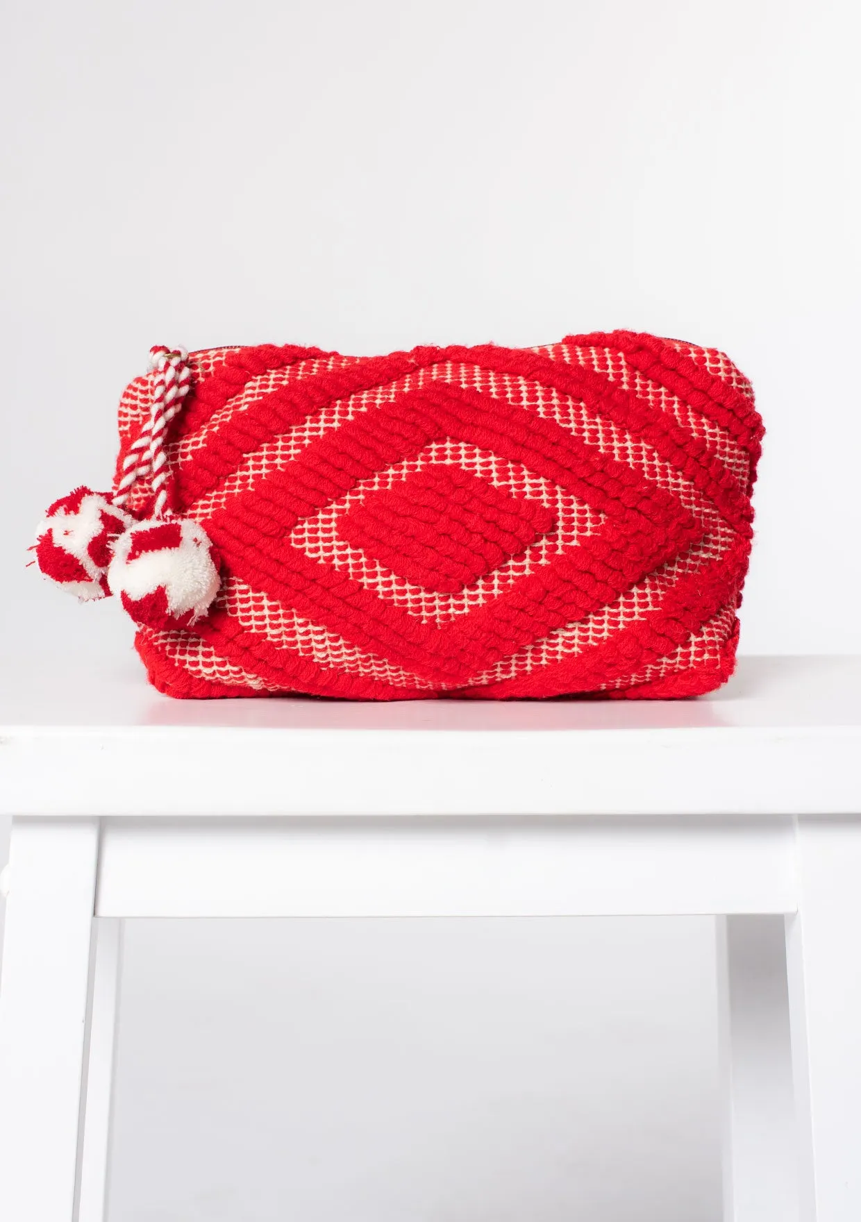 Diamond Motif Makeup Bag