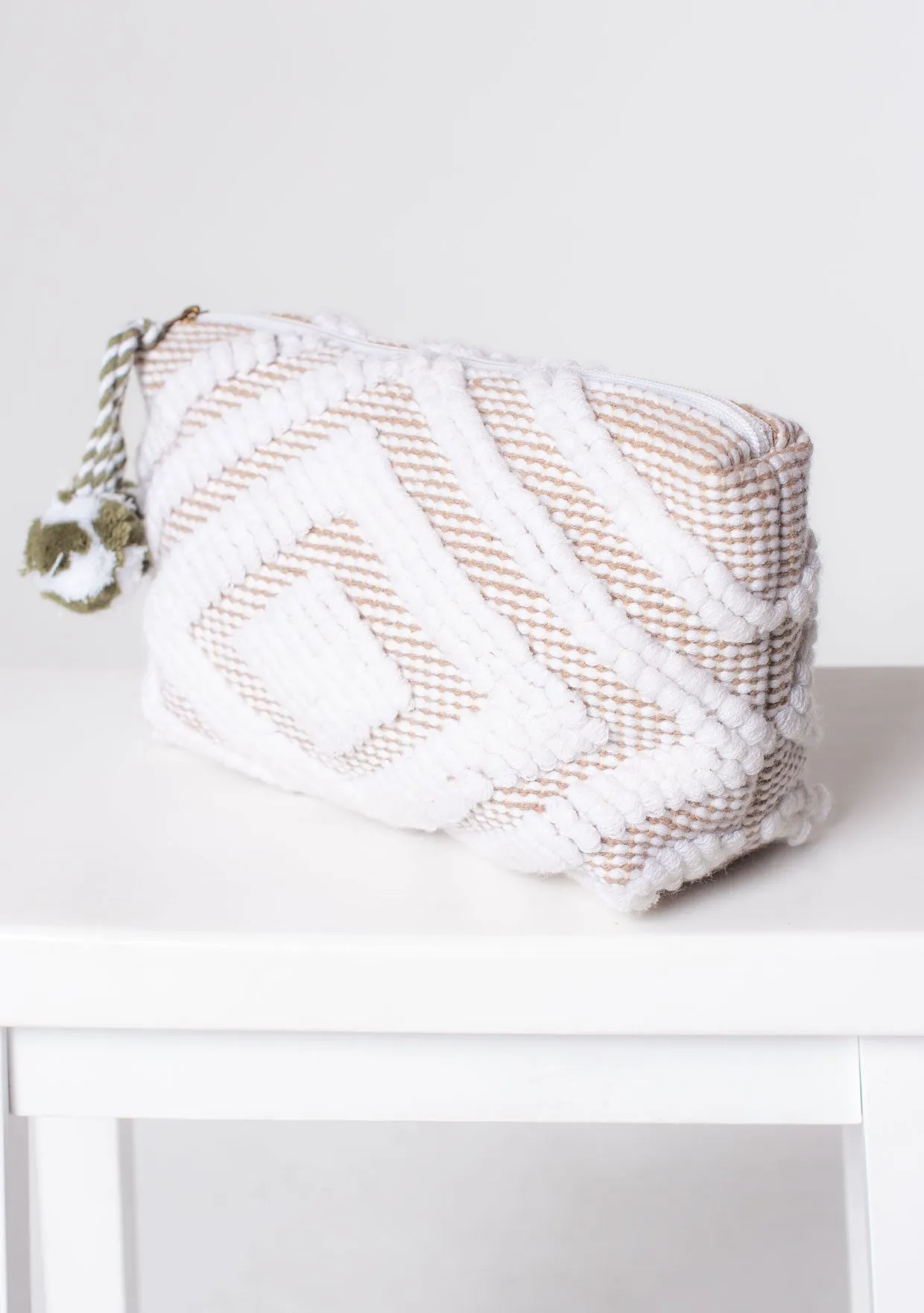 Diamond Motif Makeup Bag