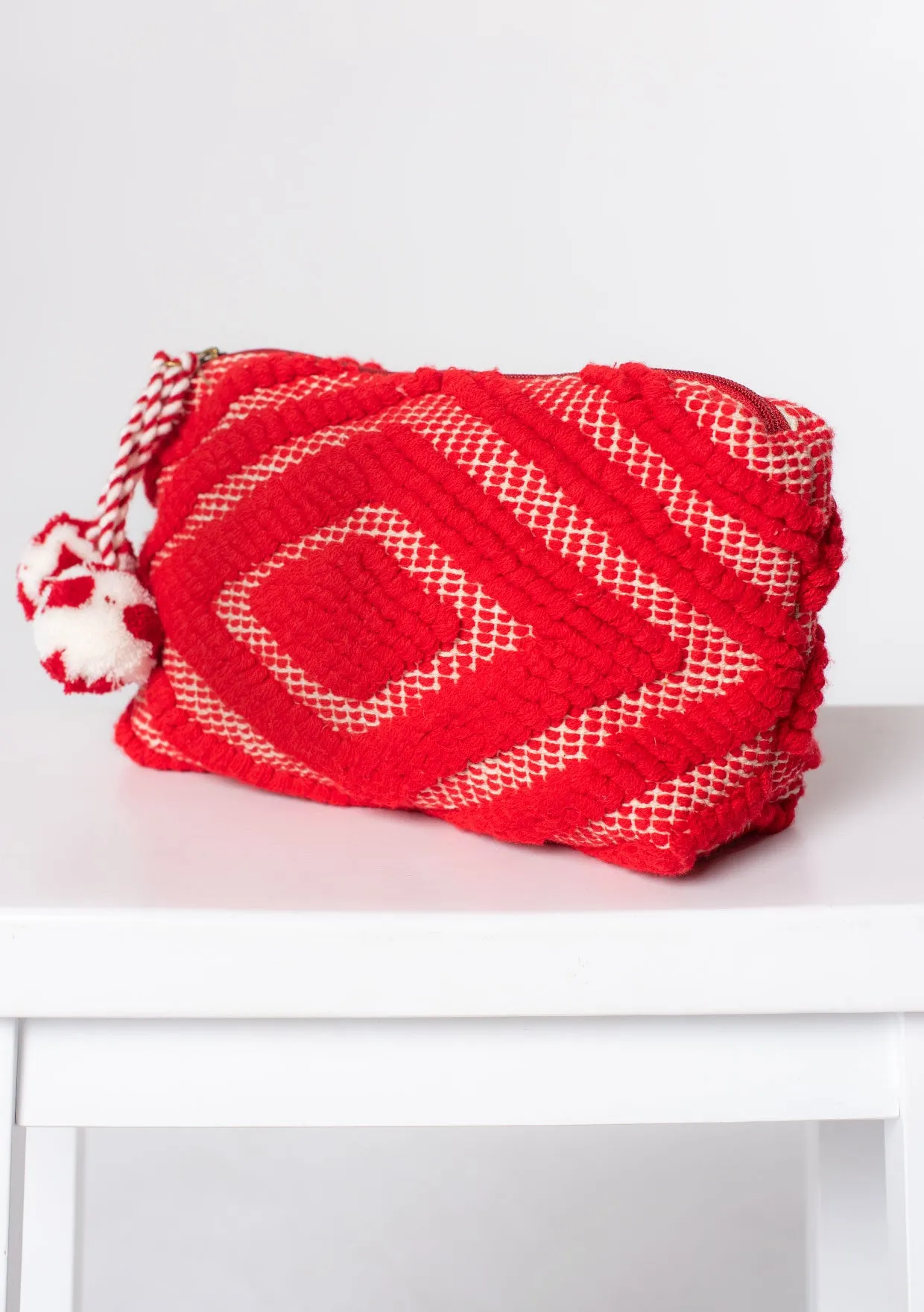 Diamond Motif Makeup Bag