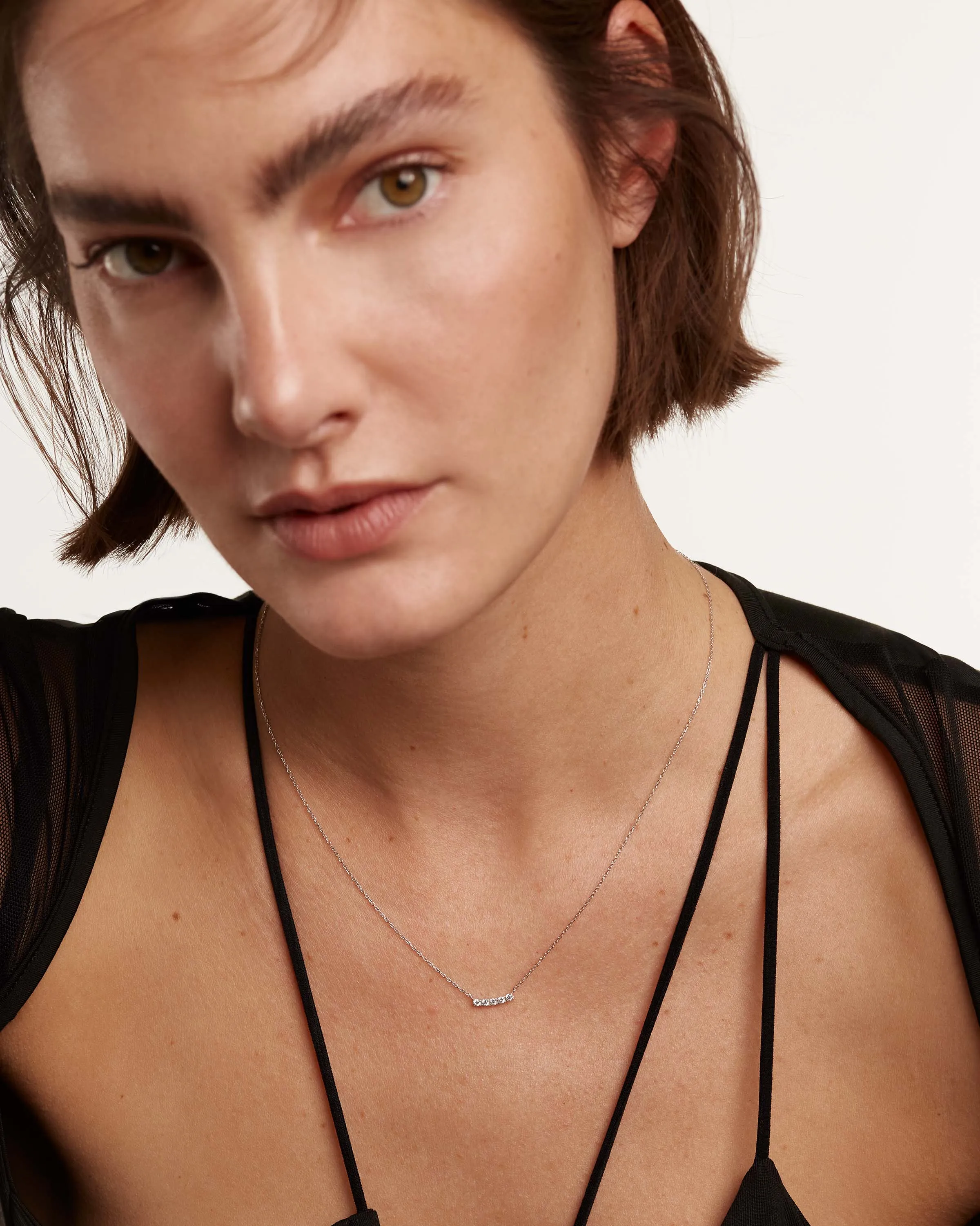 Diamonds and White Gold Eternity Necklace