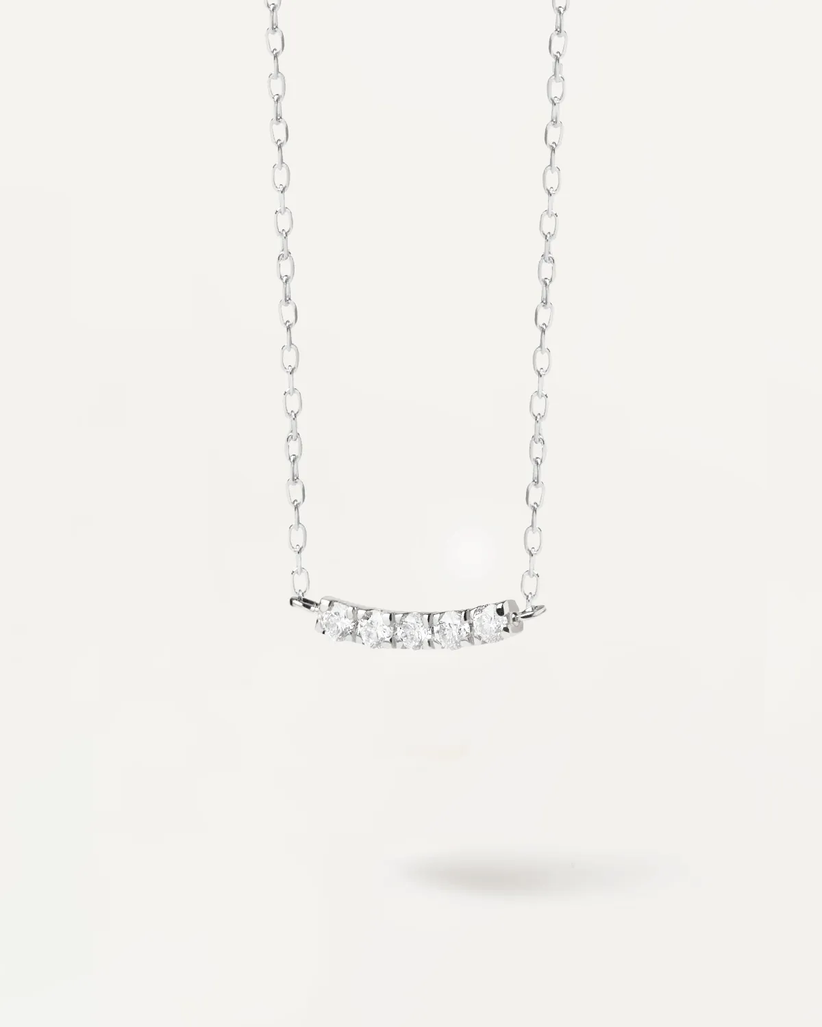 Diamonds and White Gold Eternity Necklace