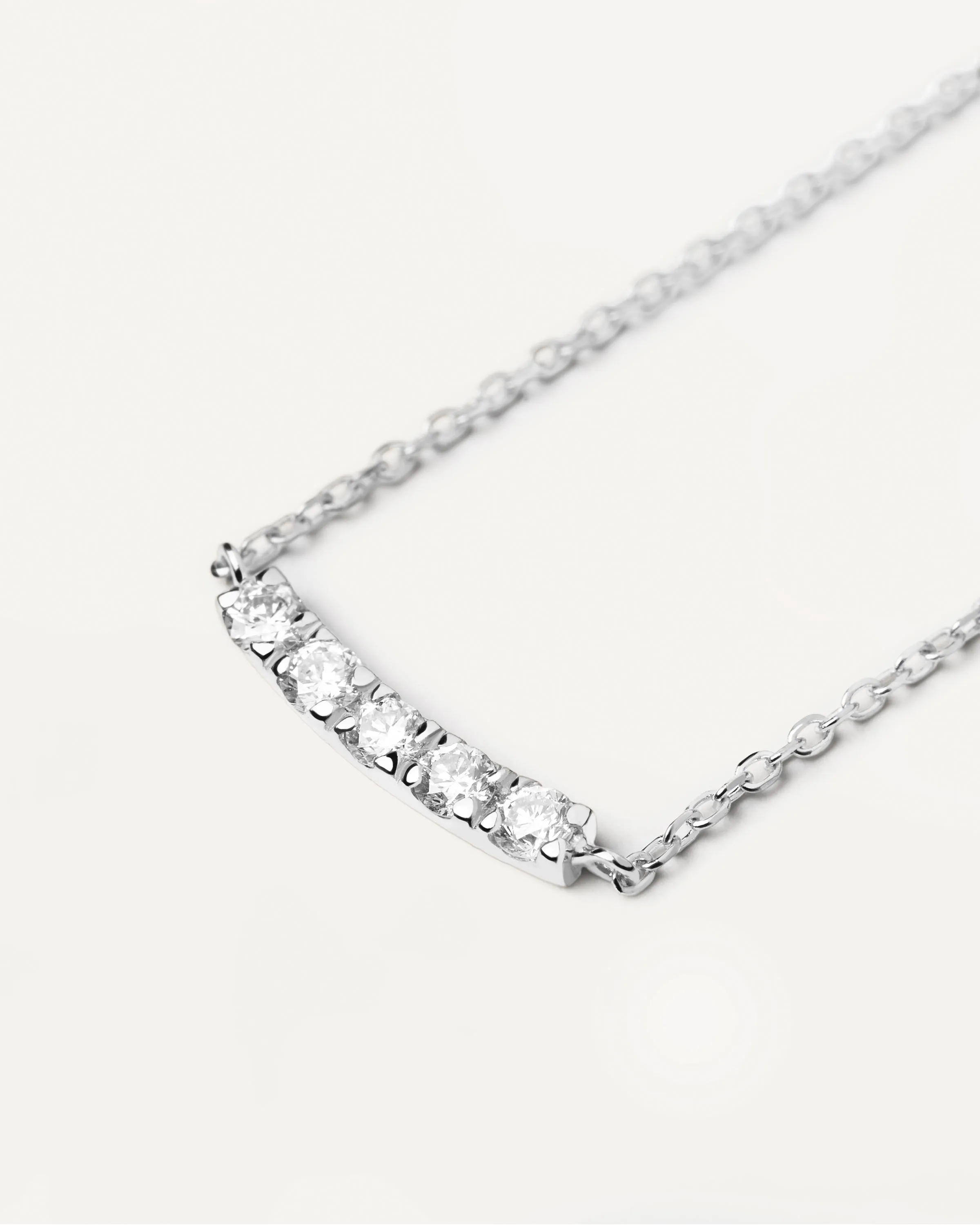 Diamonds and White Gold Eternity Necklace