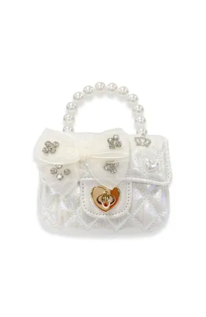 Embellished Bow Quilted Purse