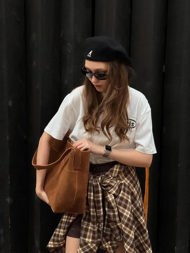Emily | Shoulder Bag with Soft Suede Finish