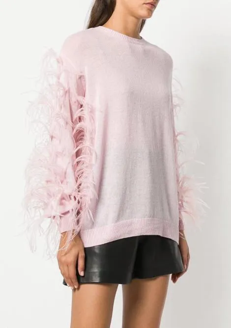 Feather-Sleeve Jumper