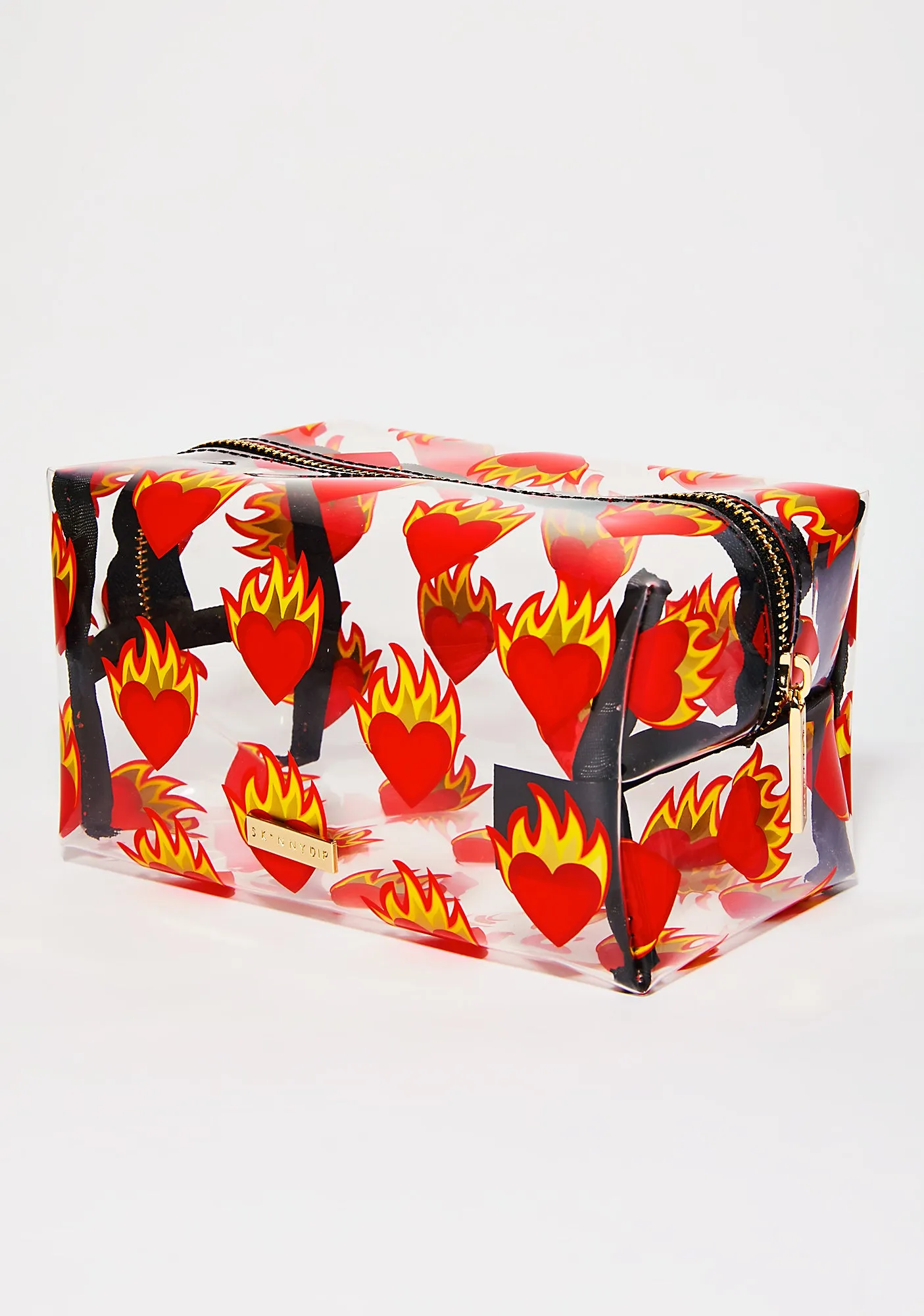 Flaming Heart Make Up Bag