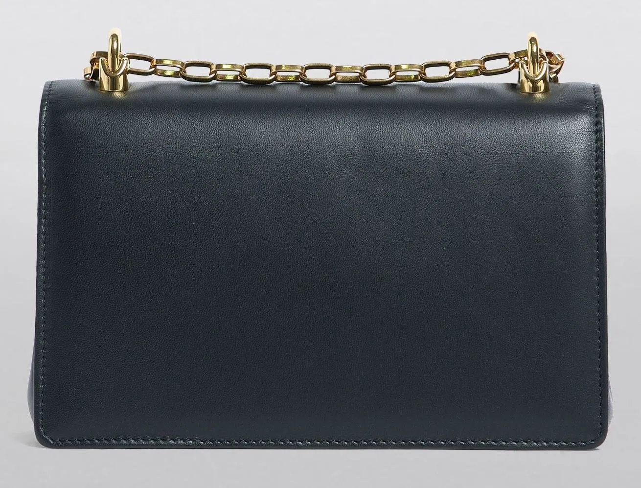Girls Barocco Leather Shoulder Bag, Black