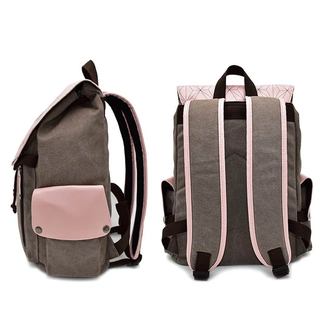 High Quality Tanjiro Canvas Backpack Nezuko Zenitsu Giyu Schoolbag Laptops Back Pack Large Capacity Travel Bag