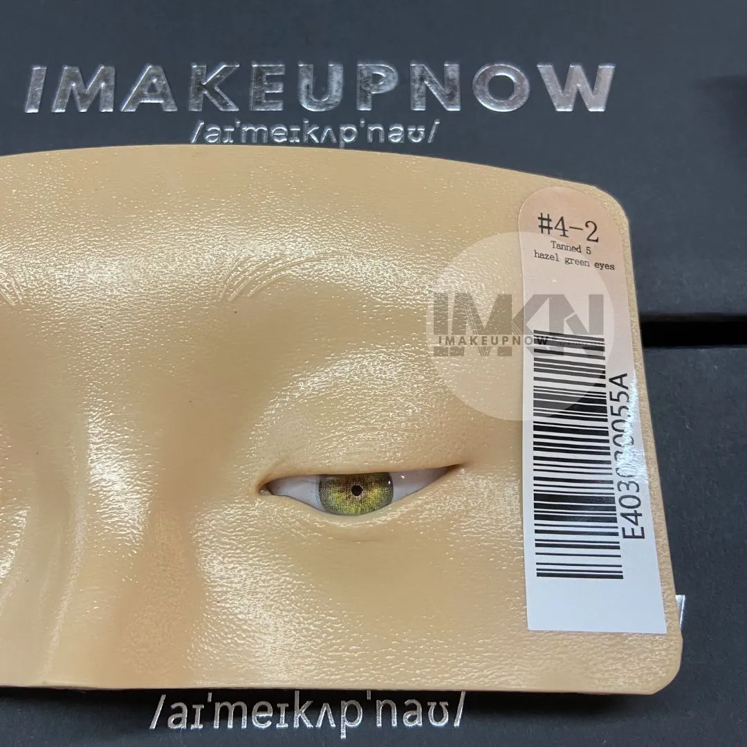 Imakeupnow - Makeup Practice Face Board #4-2 Tanned 5 - Hazel Green Eyes