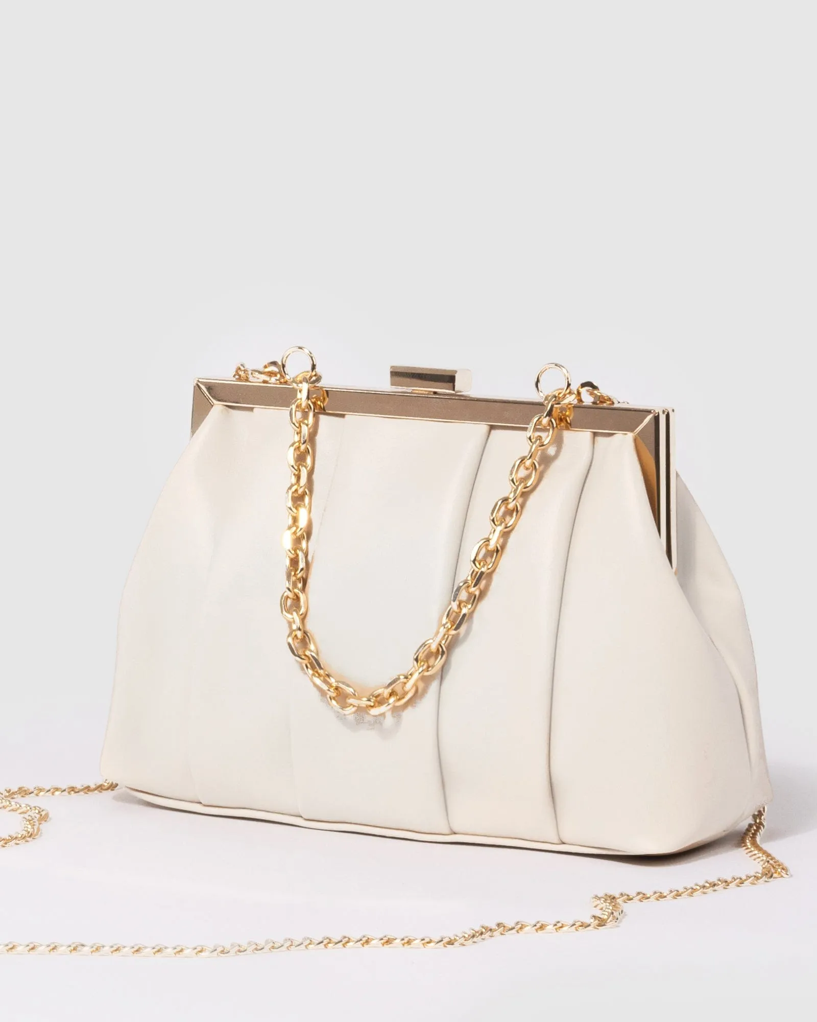 Ivory Madison Frame Clutch Bag