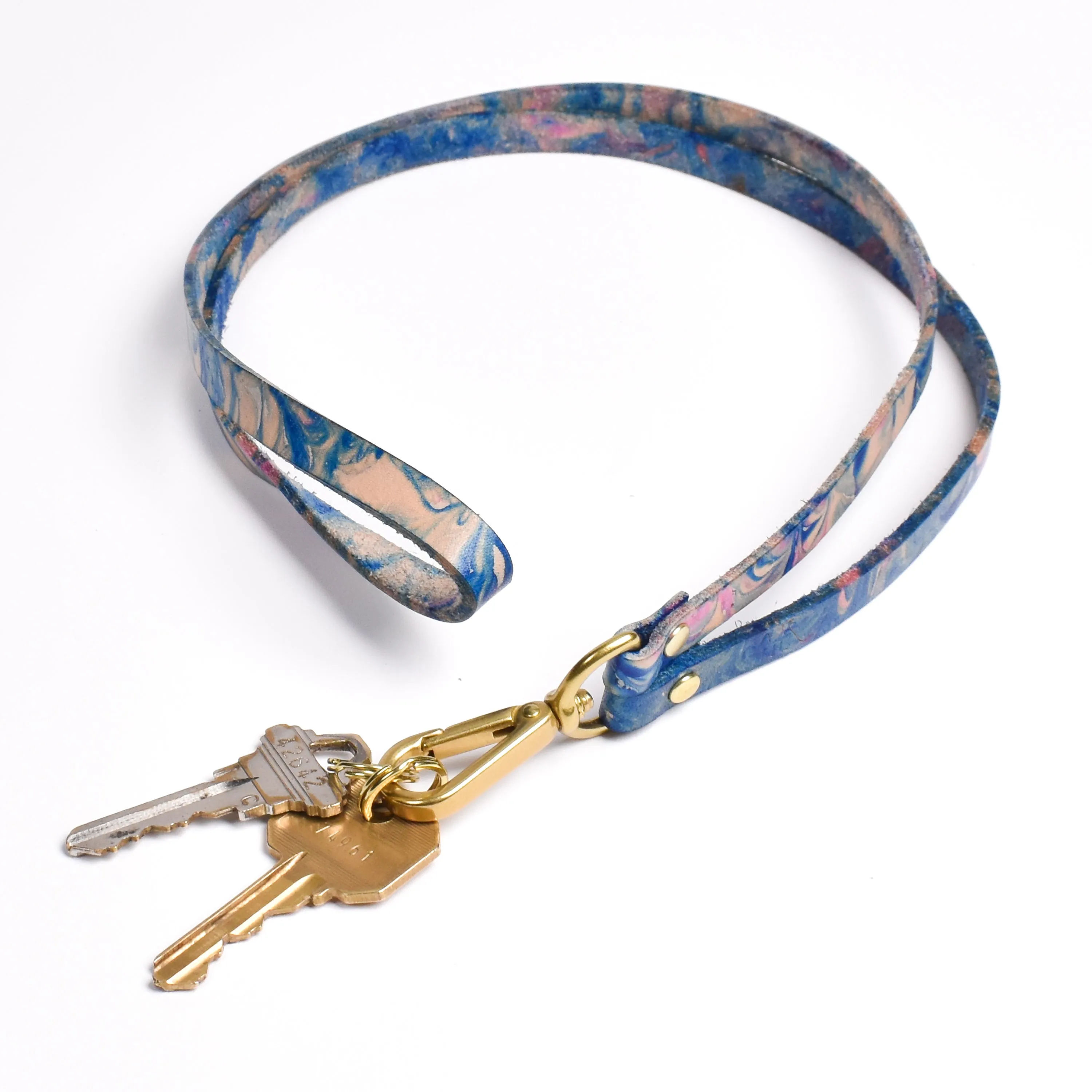 Long Lanyard • Marbled Leather