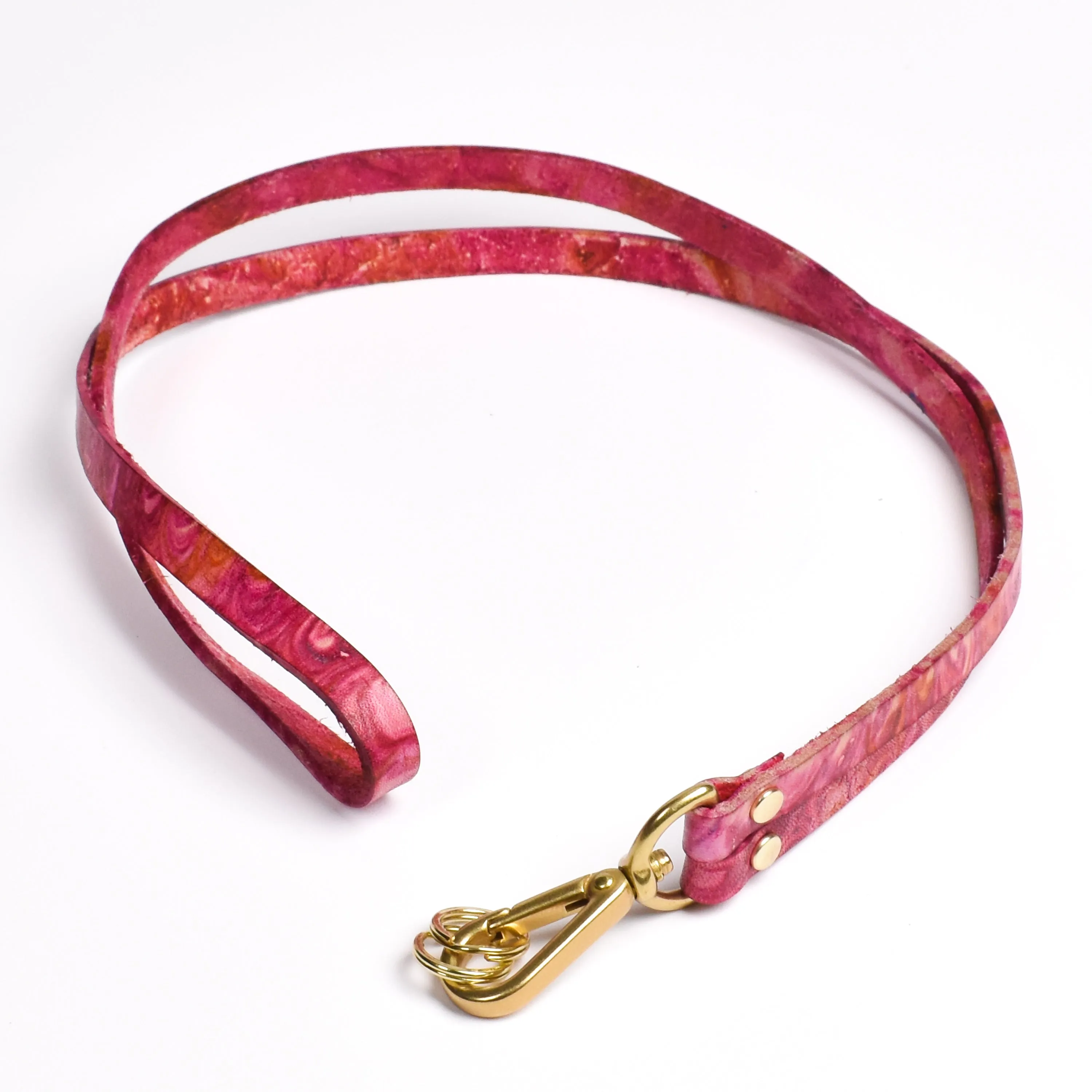 Long Lanyard • Marbled Leather