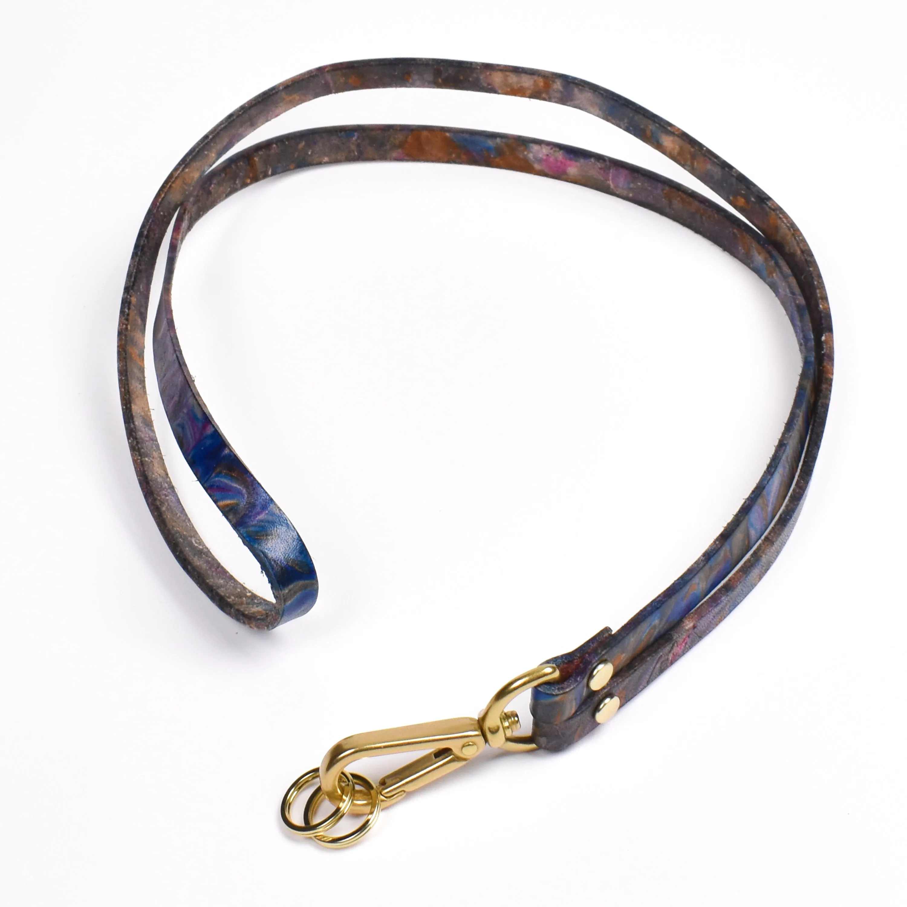 Long Lanyard • Marbled Leather