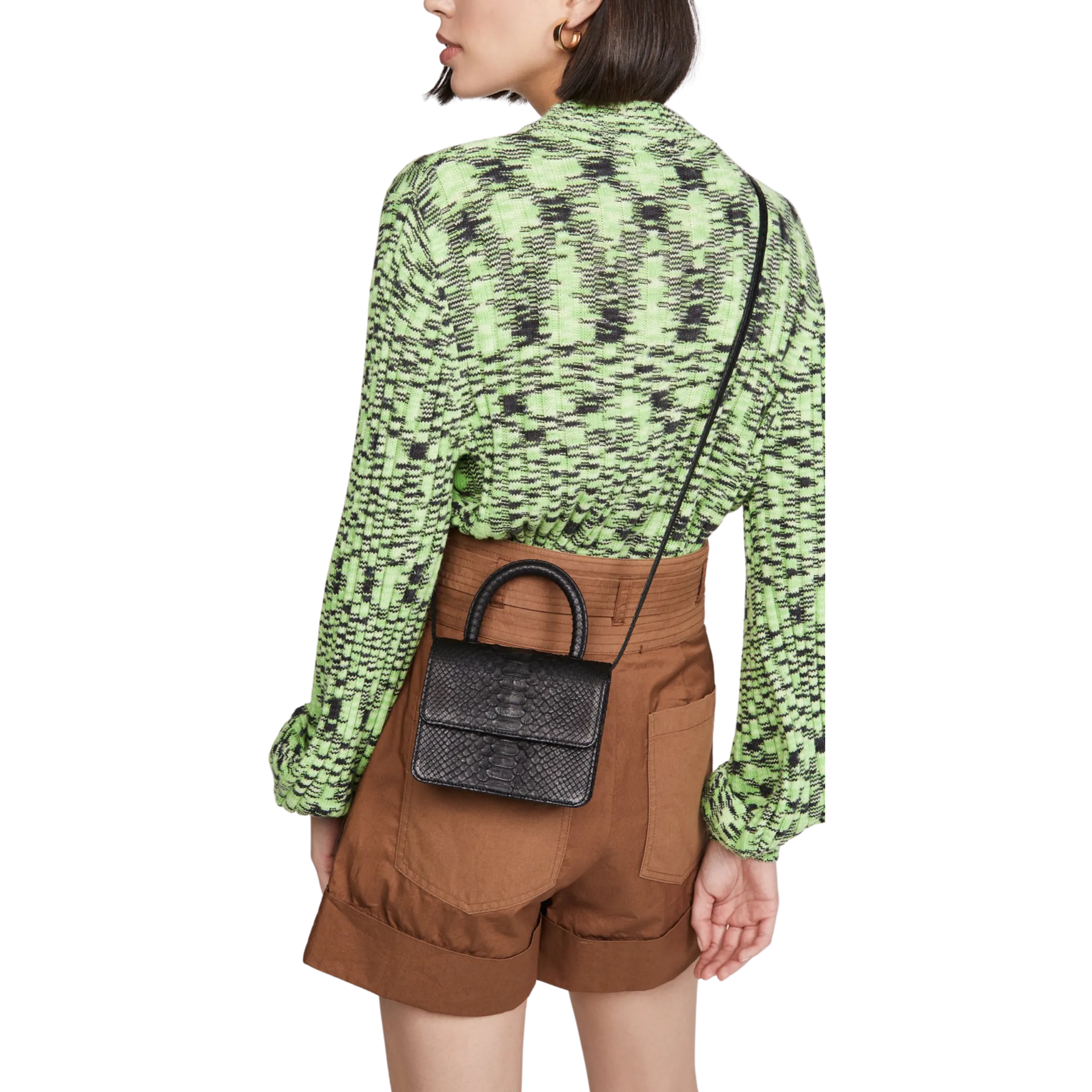 MEDIUM TOP HANDLE BLACK PYTHON